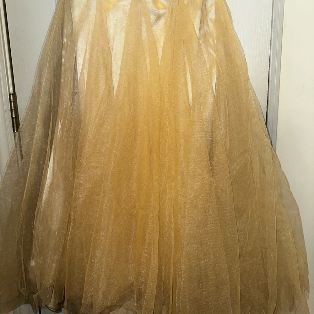 Jovani Strapless Beaded Champagne Mermaid Gown *Prom *Bridal - Picture 7 of 13